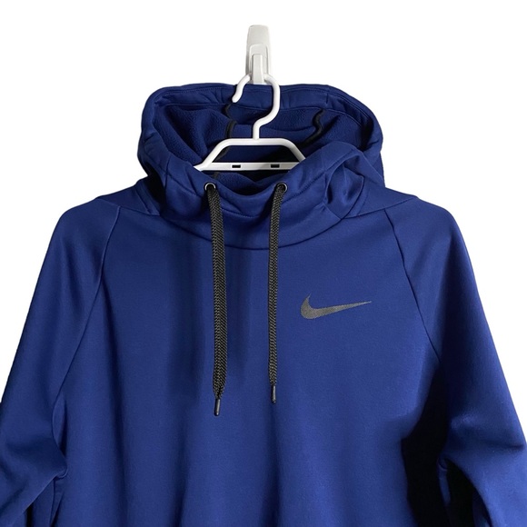 Nike Men's Blue Therma Pullover Sweatshirt Hoodie - Picture 2 of 9